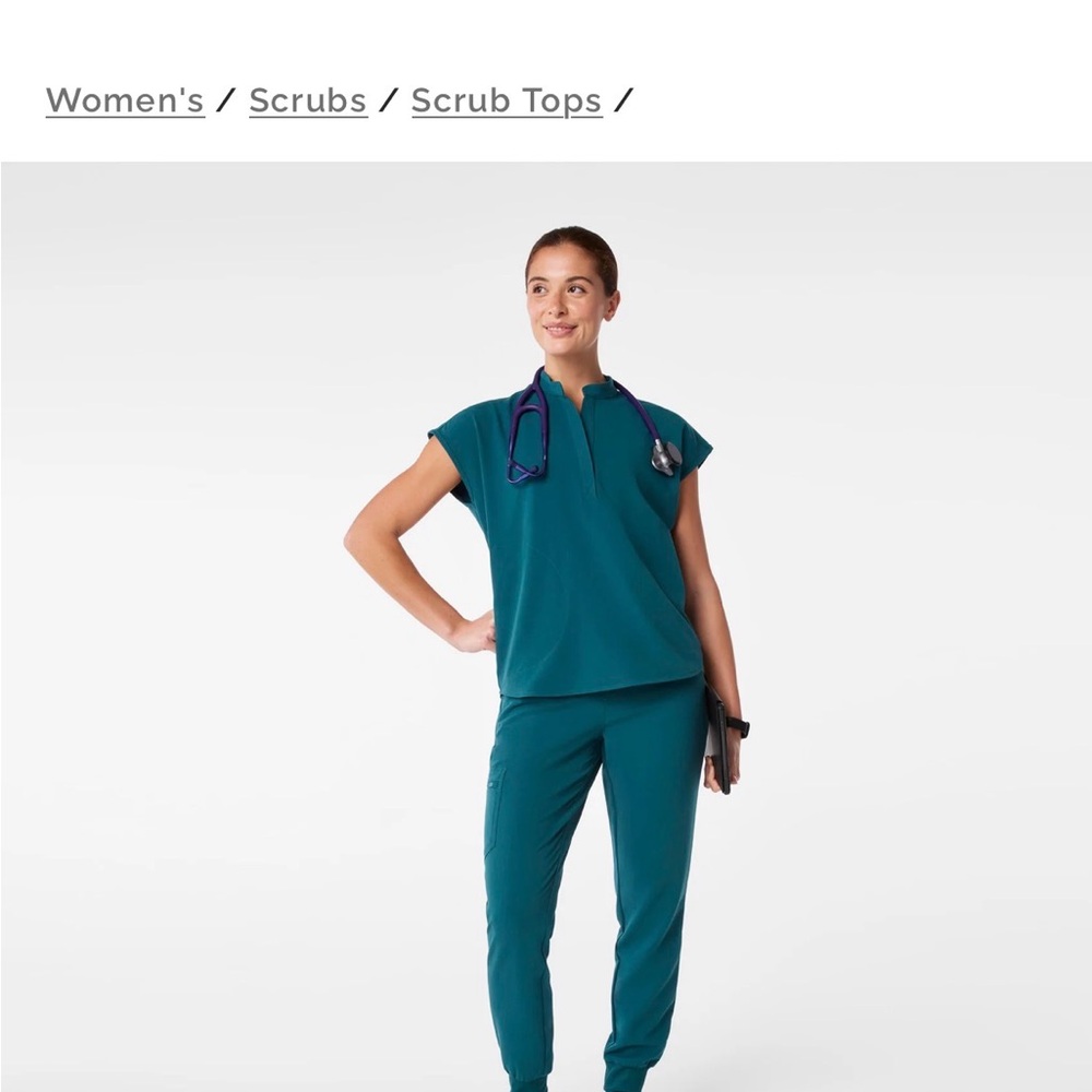 Figs Ocean Blue Scrub Set